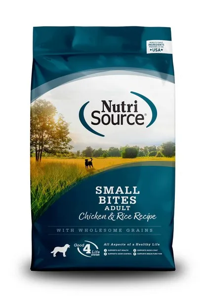 12 Lb Nutrisource Small Bites Chicken & Rice - Food